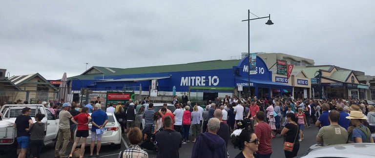 Shock as Mitre 10 store fetches double reserve price