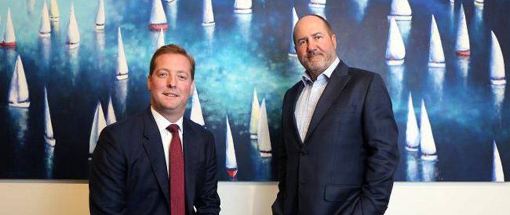 Propertylink CEO Stuart Dawe, left, and vice chairman Stephen Day. Picture: James Croucher.
