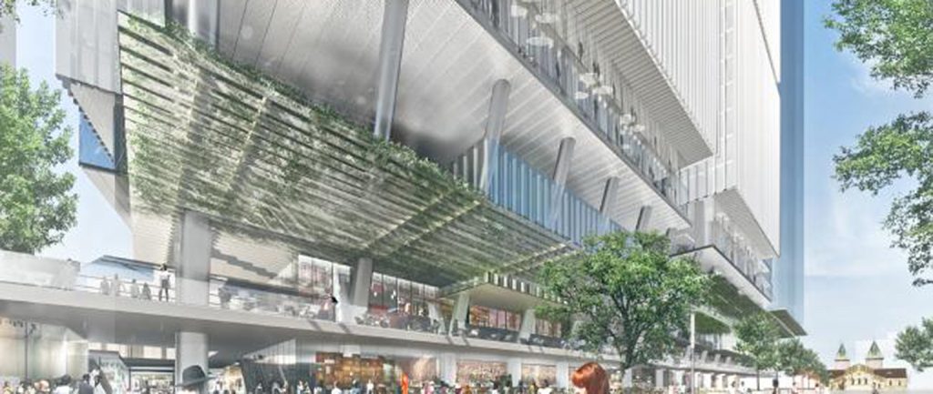 Artist’s impression of Walker Corporation’s DA for towers 4 and 6 at Parramatta Square.
