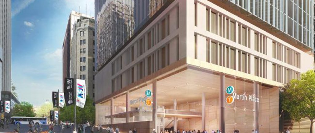 An artist’s impression of the new Martin Place station.
