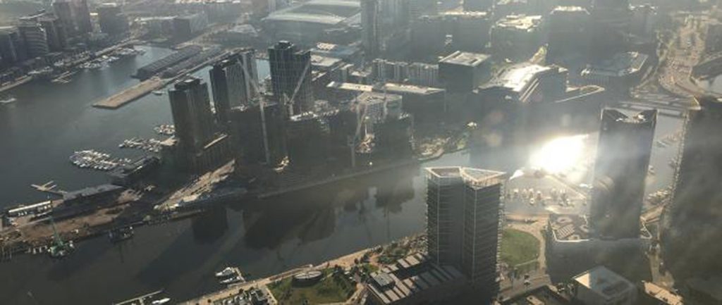 Helicopter views of Mirvac’s Yarra’s Edge development in Docklands. Picture: Herald Sun.