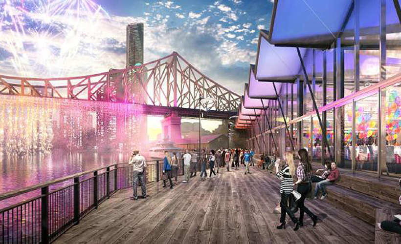 An artist’s impression of what Howard Smith Wharves will look like.