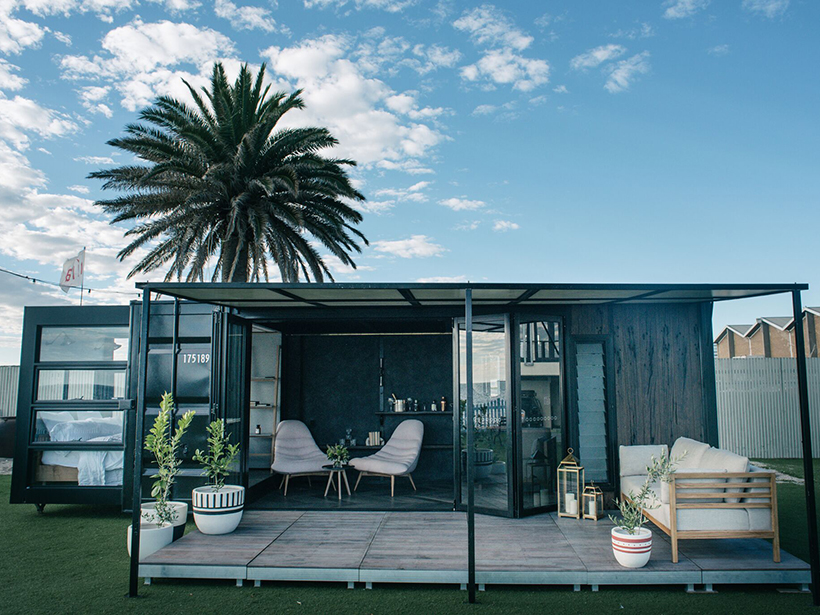 The humble shipping container is now a luxury accommodation room.