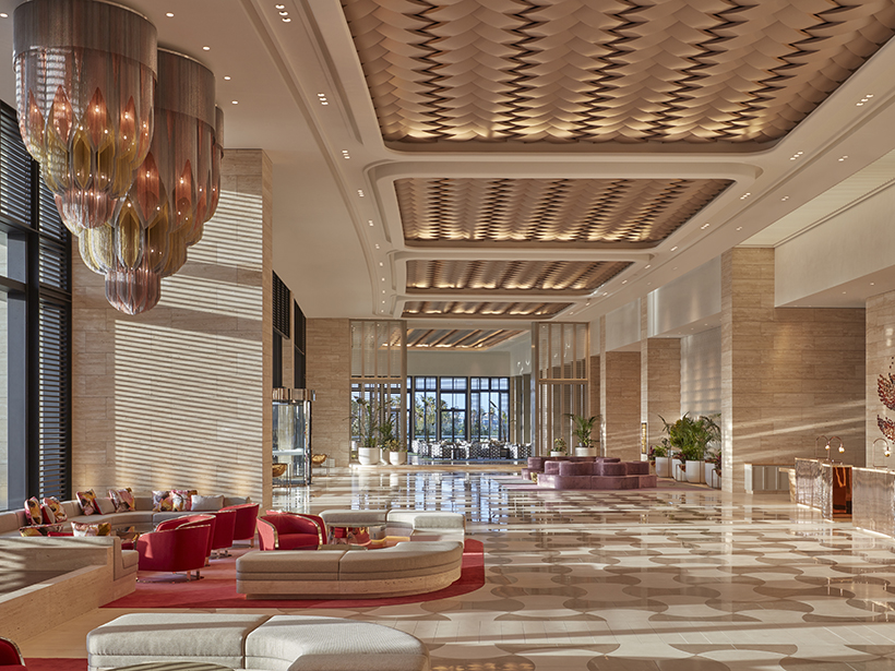 The stunning lobby space at Crown Towers Perth. Picture: Bates Smart.
