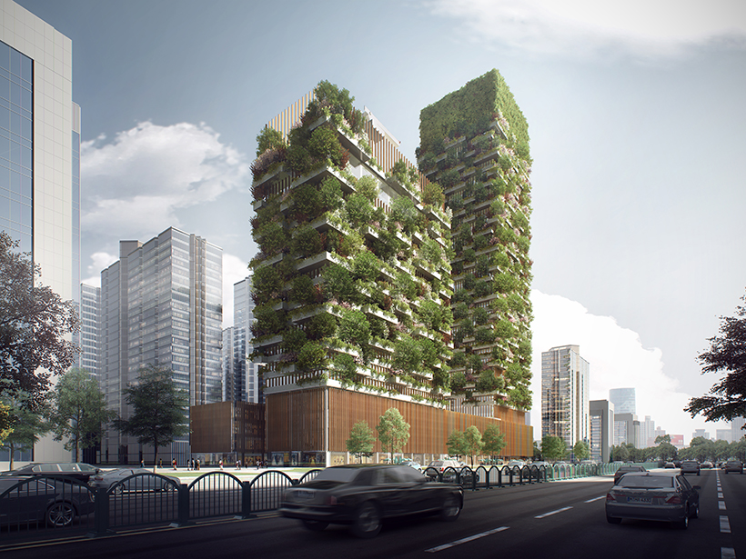 The Nanjing Vertical Forest project will feature an office building and a Hyatt hotel.
