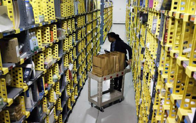 Amazon fulfillment centres could boost the industrial property sector. Picture: AP
