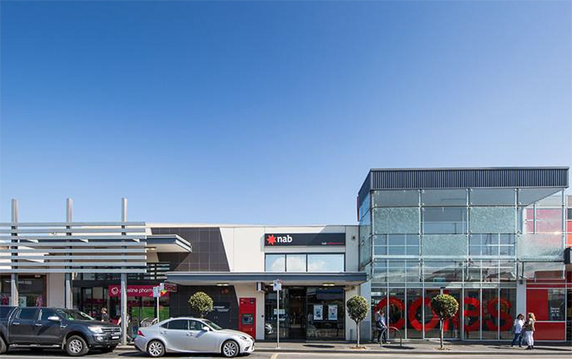 The Williamstown shops have leases to NAB and Priceline and sit opposite Coles.
