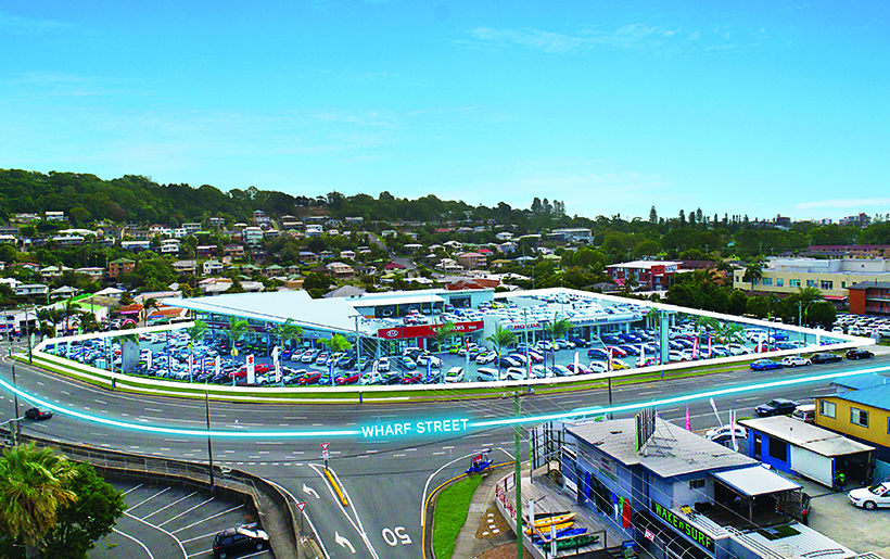 The Tweed Heads car dealership is leased to Sharp Motor Group.
