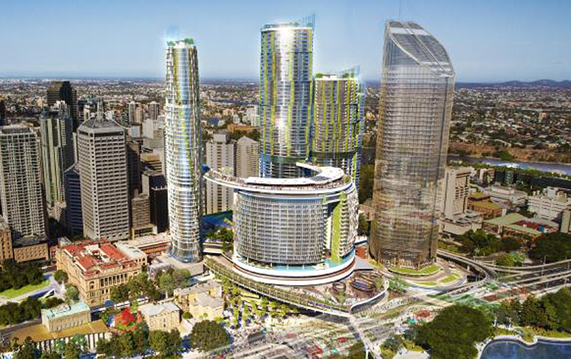 The Queen’s Wharf development in Brisbane’s CBD.
