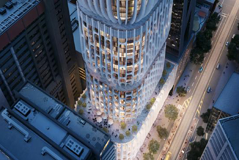 The 50-level Mandarin Oriental luxury hotel planned for the heart of Melbourne.
