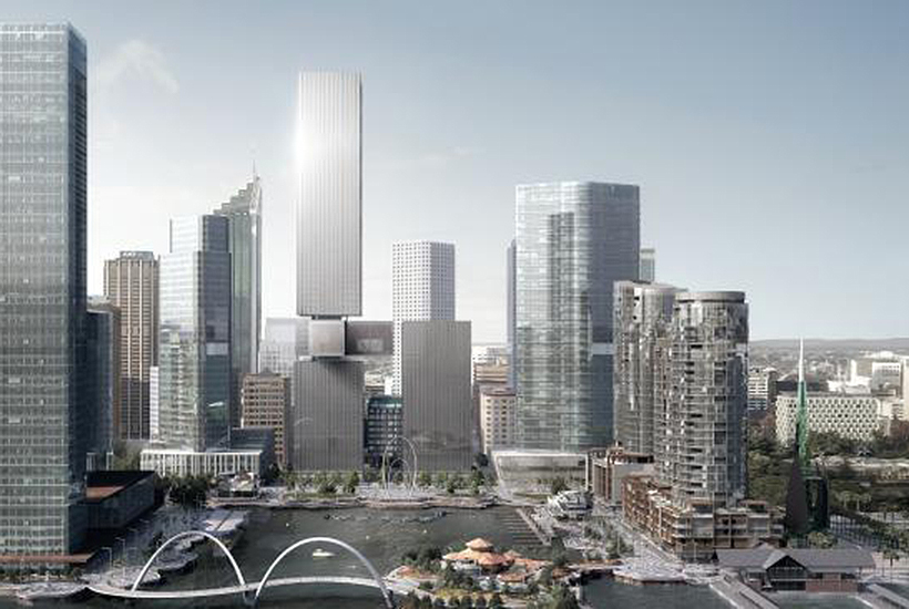The Perth Plus project, with a 54-storey and a 19-storey tower will the centrepiece of the Elizabeth Quay precinct.
