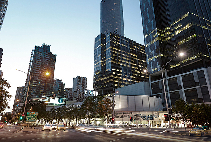 The BMW dealership at Southbank in Melbourne.

