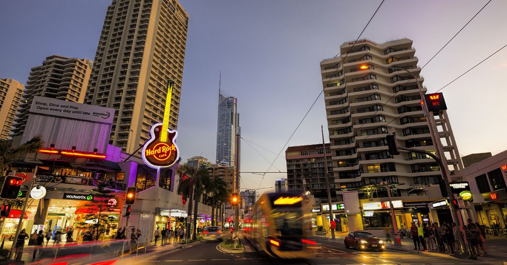 High rise towers and an entertainment district are proposed in the heart of the Gold Coast. Picture: Getty
