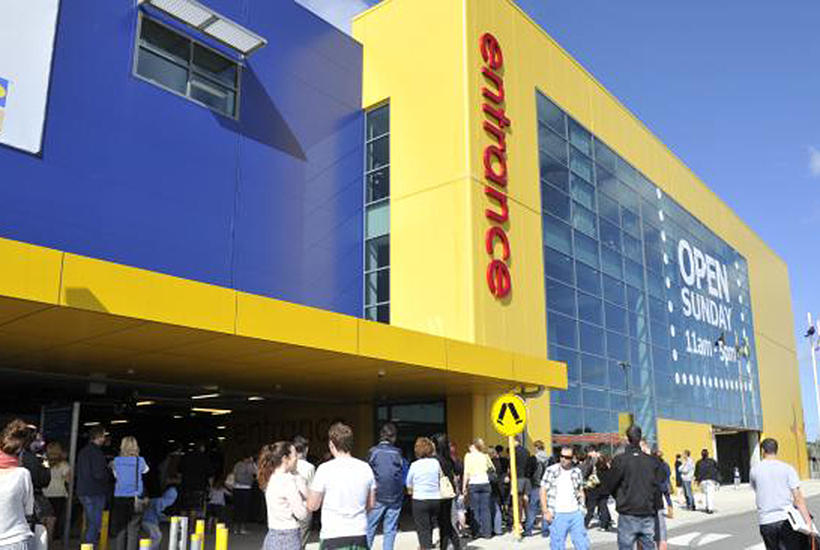 The Ikea store in the Perth suburb of Innaloo has two floors of retail space, including showrooms and a restaurant.

