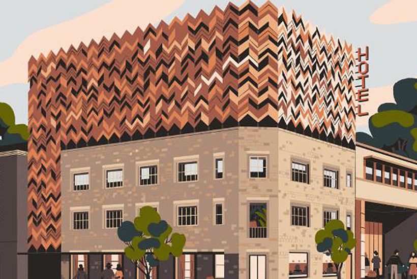 An artist’s impression of Paramount House Hotel, Surry Hills.
