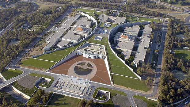 Parliament House in Canberra.
