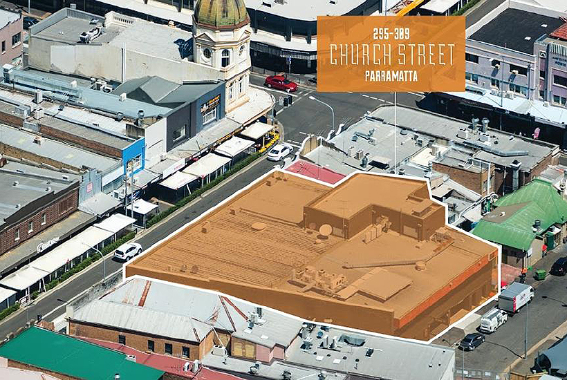 The site at 295-309 Church St, Parramatta, was part of a double purchase worth around $50 million.