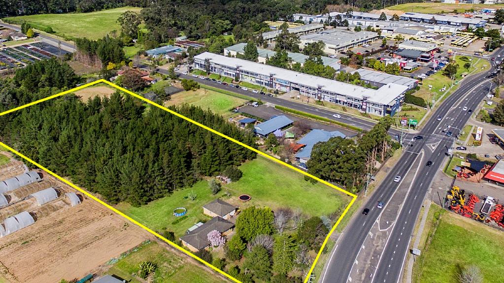 Pine trees remain on this Dural property which was once a Christmas tree farm.
