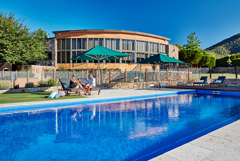 The Villa Gusto resort at Bright, in Victoria’s high country.