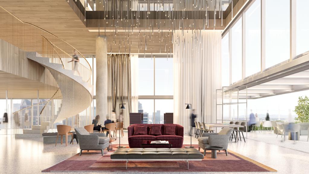 The lobby planned to be created in the redeveloped Olderfleet building.