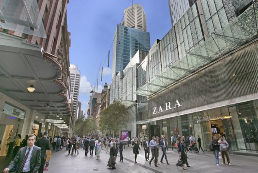 Sydney’s Pitt Street Mall is ranked among the world’s top 10 expensive retail strips.
