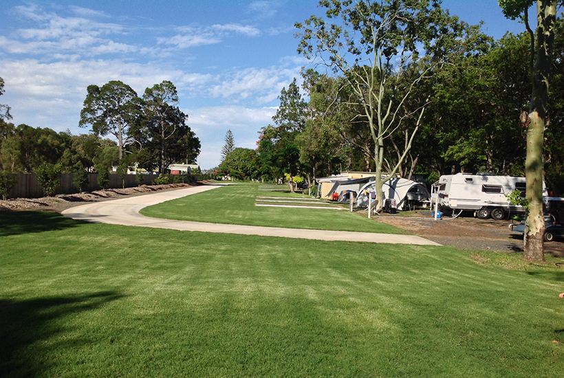 The Woodgate Beach Tourist Park in Queensland. Picture: woodgatebeachtouristpark.com
