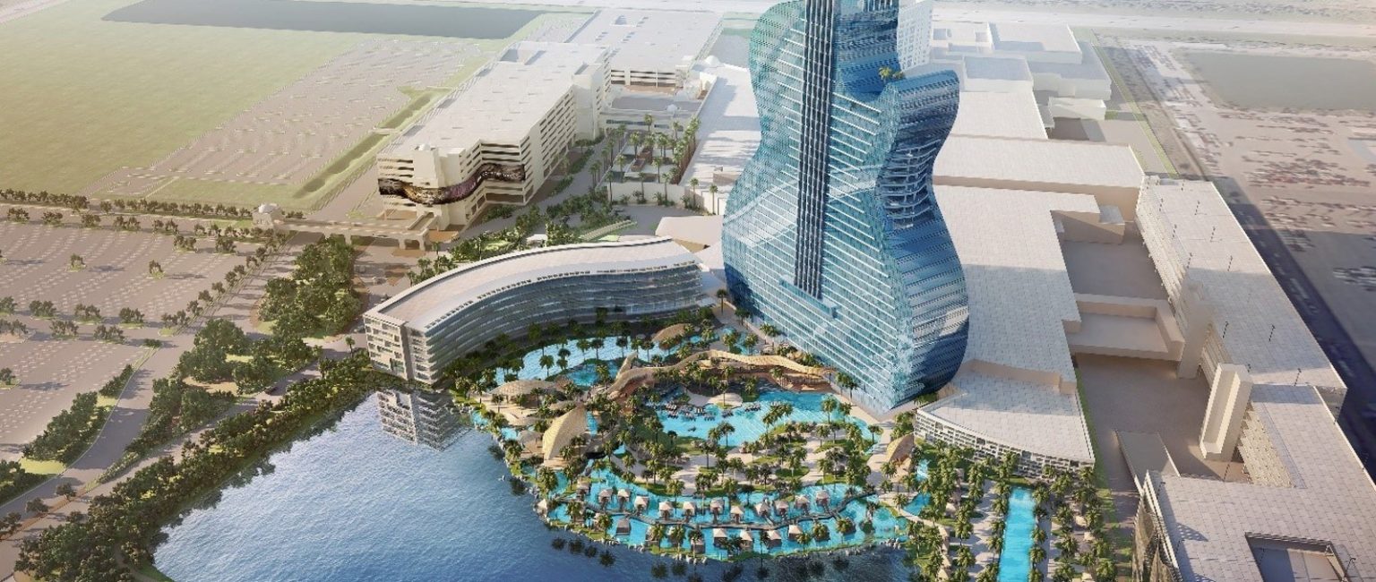 Artist’s rendering of the guitar hotel tower expansion at the Seminole Hard Rock Hotel Casino. Picture: Seminole Hard Rock Hotel and Casino.