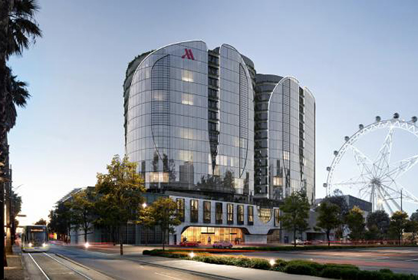 An artist’s impression of the Marriott International at Melbourne’s Docklands.