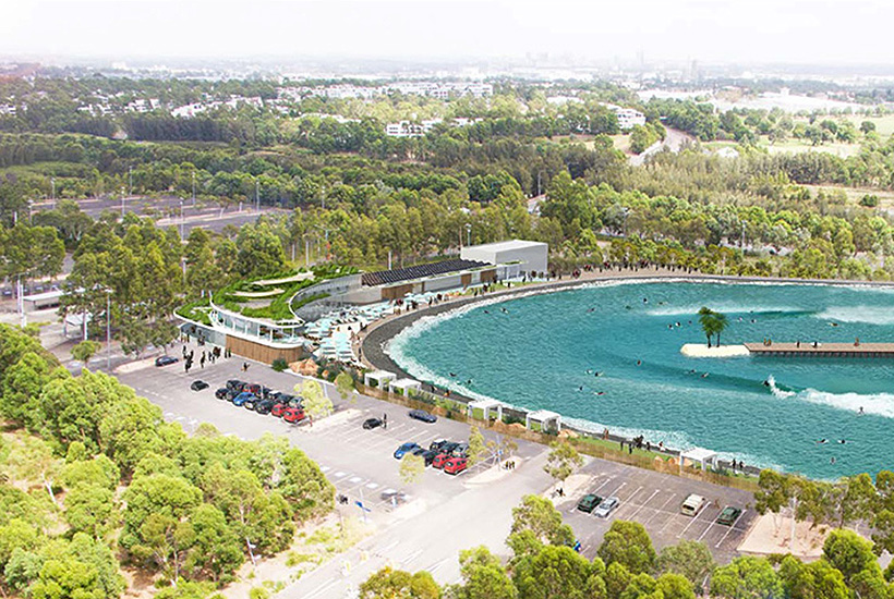 An artist’s impression of the new surf centre at Sydney Olympic Park.