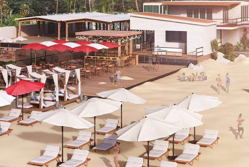 Virgin’s Departure Beach will allow travellers to wait for their flight in style.
