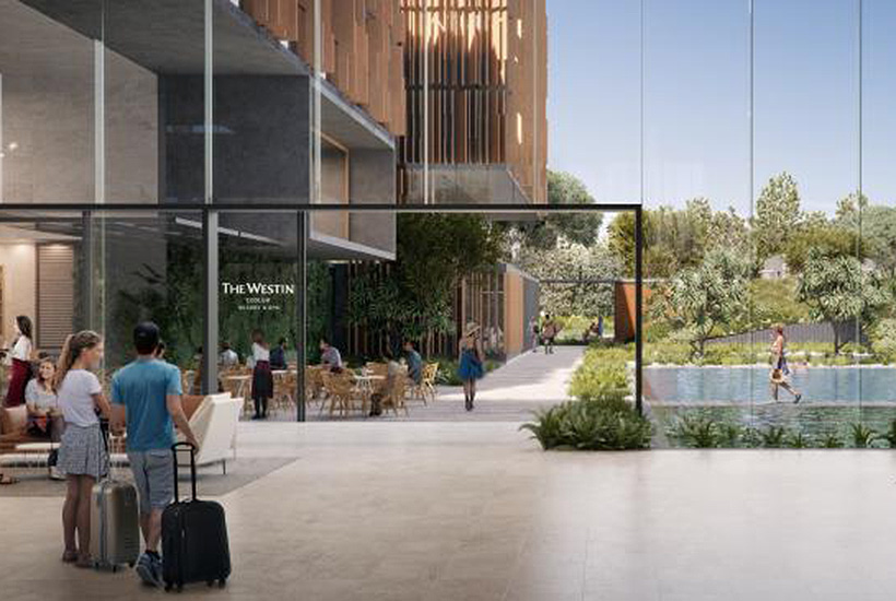 An artist’s impression of the proposed Westin Hotel by Sekisui House, at Yaroomba on the Sunshine Coast.
