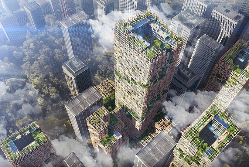 The timber building will soar 350m into the Tokyo sky.