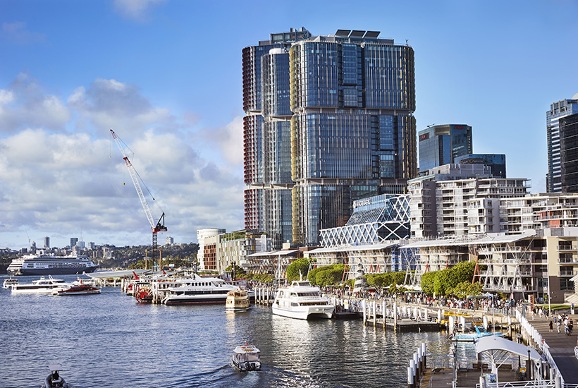 The King Street Wharf area in Sydney.
