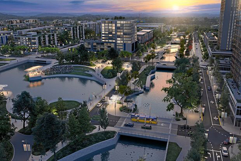 An artist’s impression of the new Maroochydore CBD. Picture: SunCentral.
