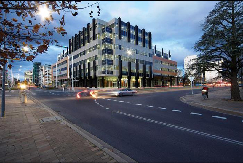 Challenger paid more than $92 million for this office complex at 14 Childers St in Canberra.