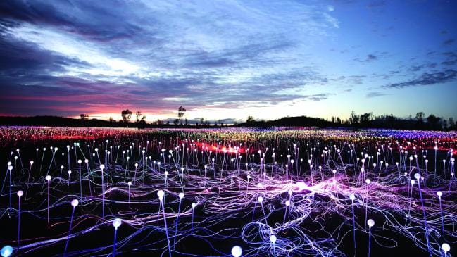 The Northern Territory’s Field of Light exhibition at Uluru.
