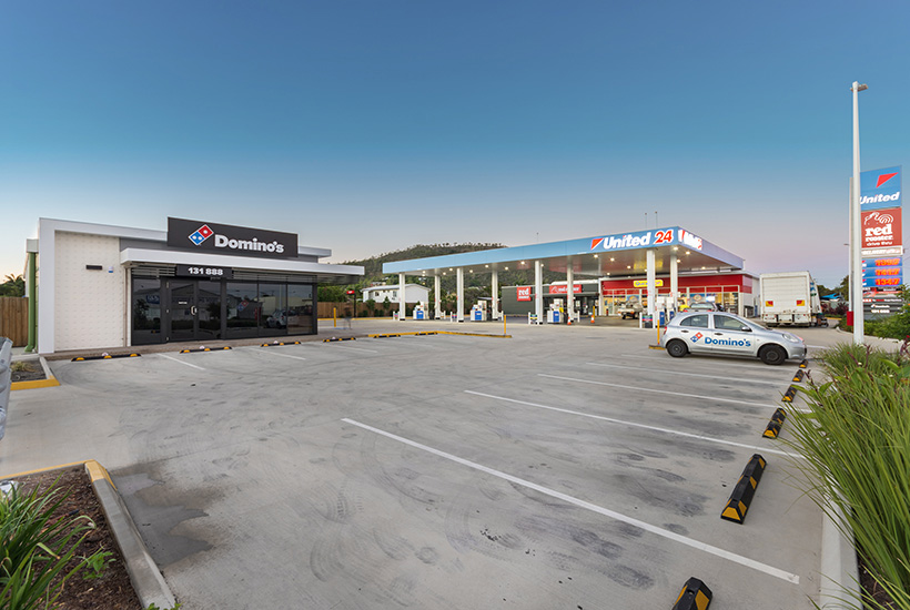 The United petrol station in Townsville sold for $8 million.