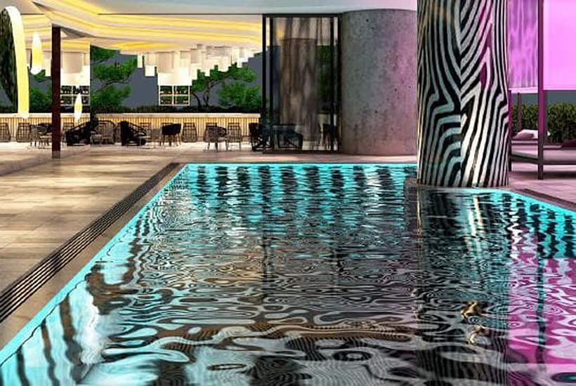 The pool area at W Hotel in Brisbane, opening on June 1.
