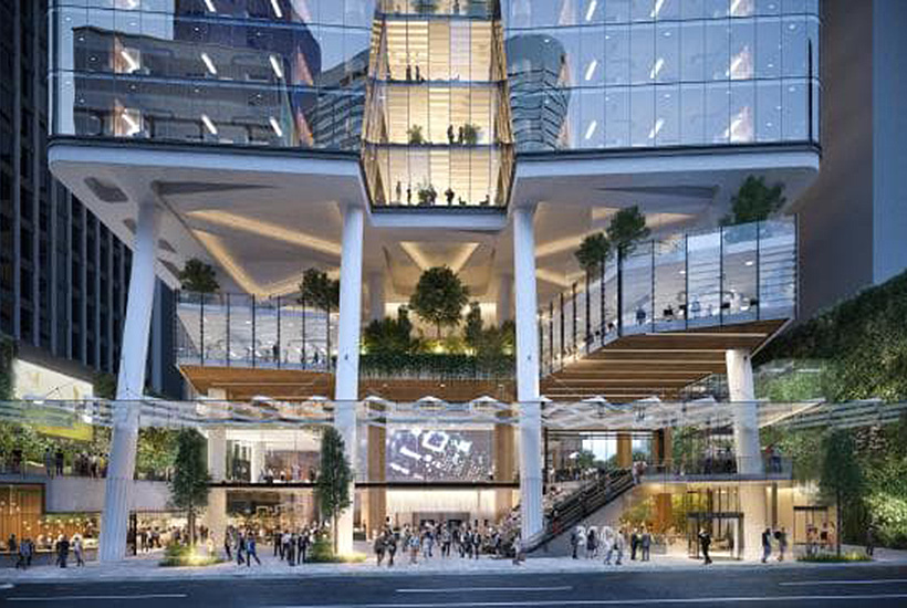 An artist’s impression of Charter Hall’s proposed new office tower at 370 Queen St in Brisbane.