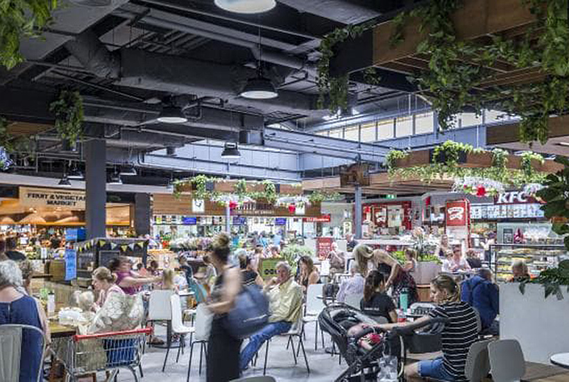 Landlords are using eateries to lure customers away from Amazon.