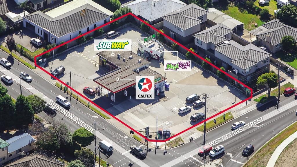 The petrol station site at 404-408 Shannon Ave, Newtown.
