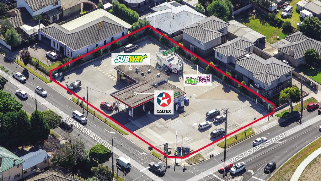 The petrol station site at 404-408 Shannon Ave, Newtown goes to auction on April 19.
