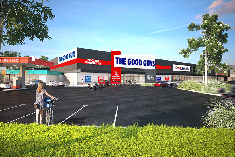 A concept image of the new retail hub in Springvale on a former Bunnings Warehouse site.
