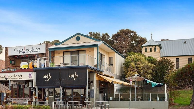 The Arab at 94 Mountjoy Parade, Lorne, closed in late 2017. It’s for sale, along with the three-bedroom apartment above, for $2.5 million.
