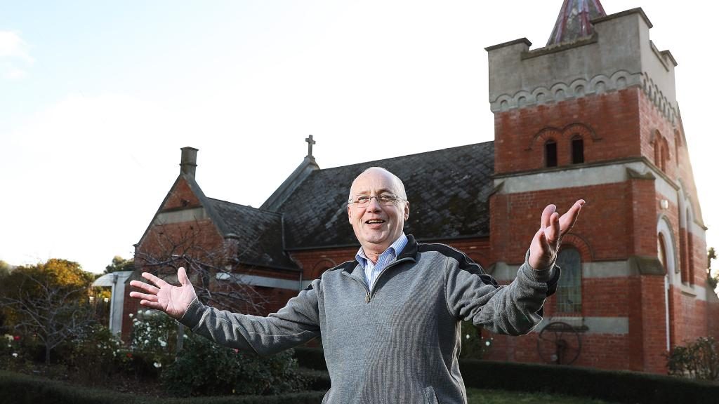 Real estate agent Andrew Hills has sold churches in numerous towns, including this church at Kempton. Picture: Sam Rosewarne.