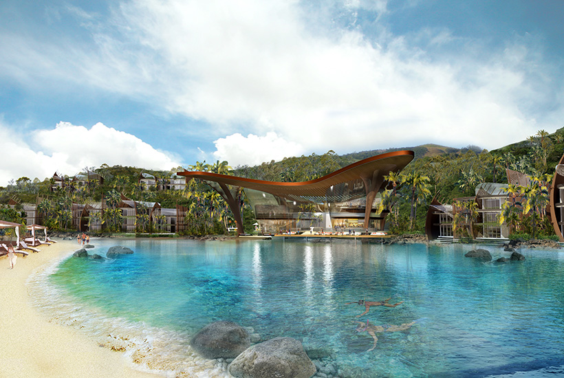 An artist’s impression of the new Lindeman Island resort.
