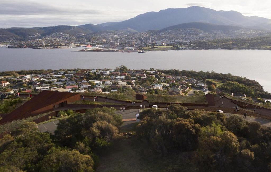 An artist’s impression of the proposed hotel development on Rosny Hill.