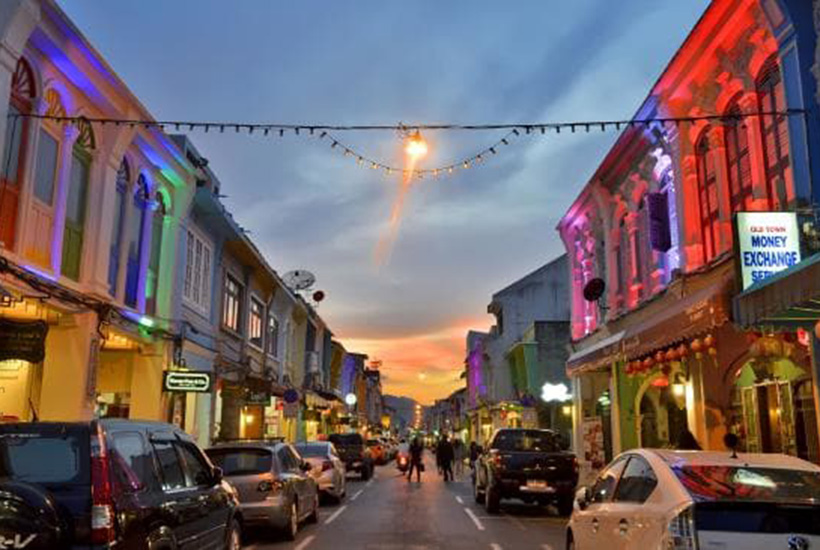 Thalang Road in Phuket Town.
