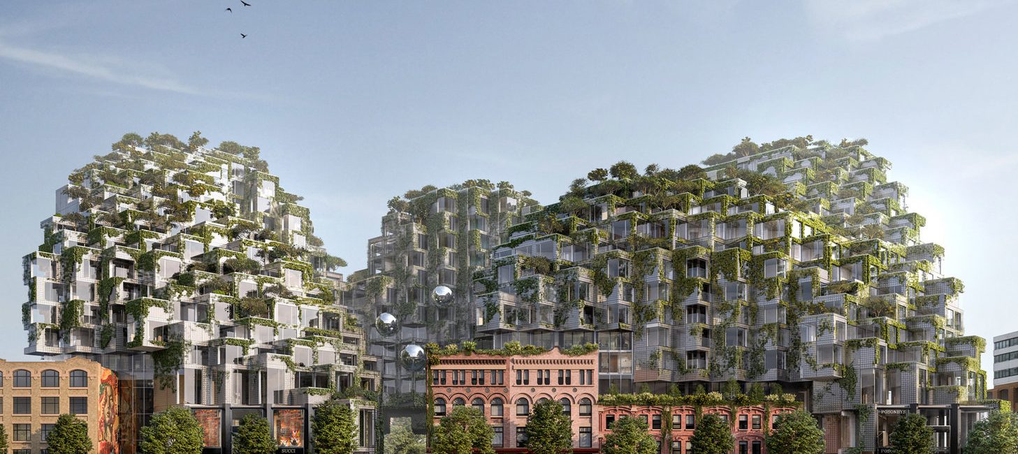 The 57,000-square metre multi-use development was designed by renowned Danish architects Bjarke Ingels Group.