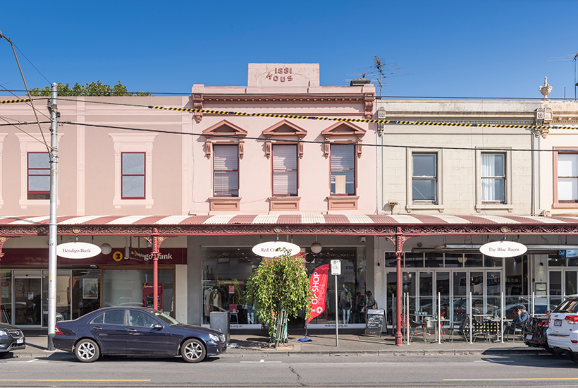 The shop and dwelling at 336 Clarendon St and 49 Emerald Hill Place in South Melbourne.
